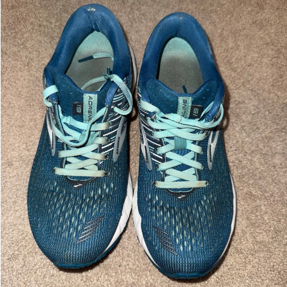 Brooks Women's Adrenaline GTS 19 Running Sneaker Blue/Aqua size 9 - Picture 9 of 9